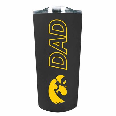 Campus Colors NCAA Stainless Steel Travel Tumbler for Dad - 18 oz - Double Walled Insulated Drinkware (Iowa Hawkeyes - Black)