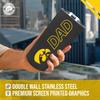 Campus Colors NCAA Stainless Steel Travel Tumbler for Dad - 18 oz - Double Walled Insulated Drinkware (Iowa Hawkeyes - Black) view 4