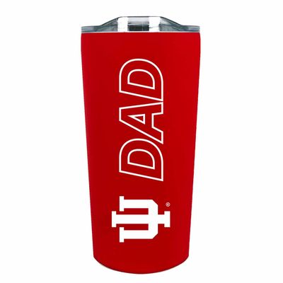 Campus Colors NCAA Stainless Steel Travel Tumbler for Dad - 18 oz - Double Walled Insulated Drinkware (Indiana Hoosiers - Crimson)