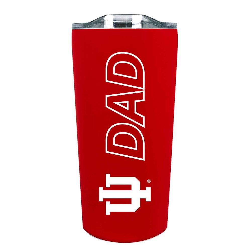 Campus Colors NCAA Stainless Steel Travel Tumbler for Dad - 18 oz - Double Walled Insulated Drinkware (Indiana Hoosiers - Crimson)