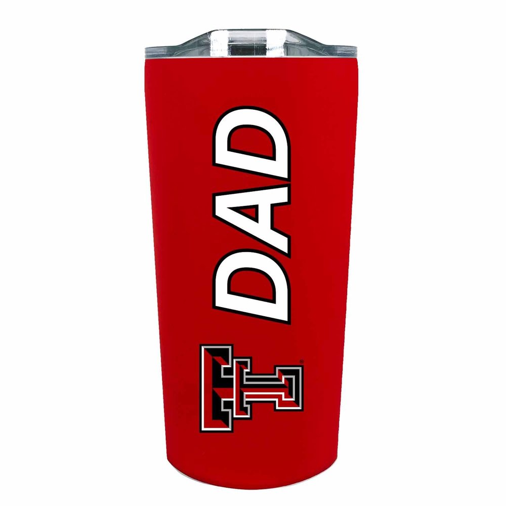 Campus Colors NCAA Stainless Steel Travel Tumbler for Dad - 18 oz - Double Walled Insulated Drinkware (Texas Tech Red Raiders - Red)