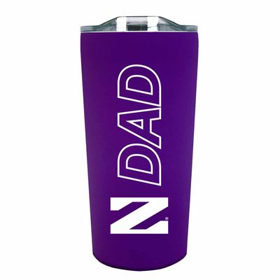 Campus Colors NCAA Stainless Steel Travel Tumbler for Dad - 18 oz - Double Walled Insulated Drinkware (Northwestern Wildcats - Purple)