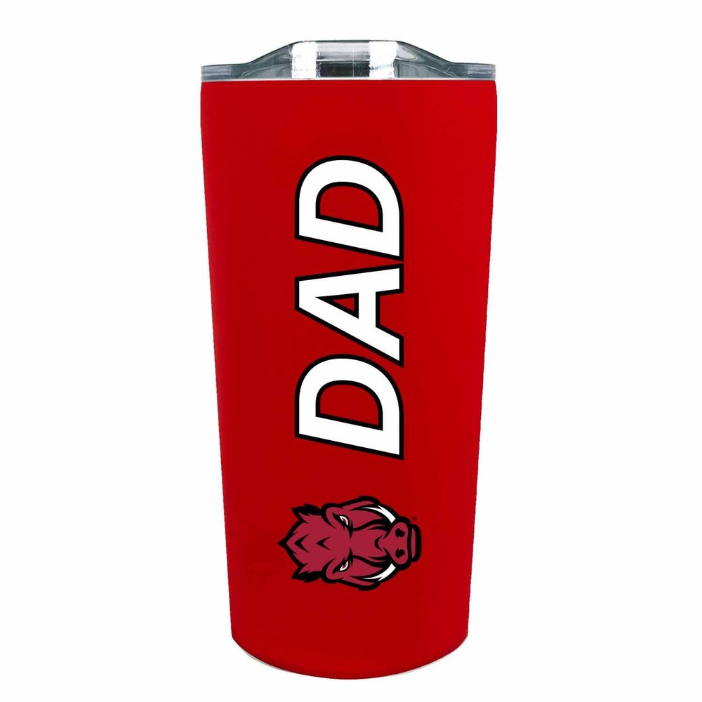 Campus Colors NCAA Stainless Steel Travel Tumbler for Dad - 18 oz - Double Walled Insulated Drinkware (Arkansas Razorbacks - Cardinal)