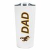 Campus Colors NCAA Stainless Steel Travel Tumbler for Dad - 18 oz - Double Walled Insulated Drinkware (Wyoming Cowboys - White) view 1