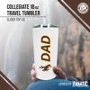 Campus Colors NCAA Stainless Steel Travel Tumbler for Dad - 18 oz - Double Walled Insulated Drinkware (Wyoming Cowboys - White) view 2