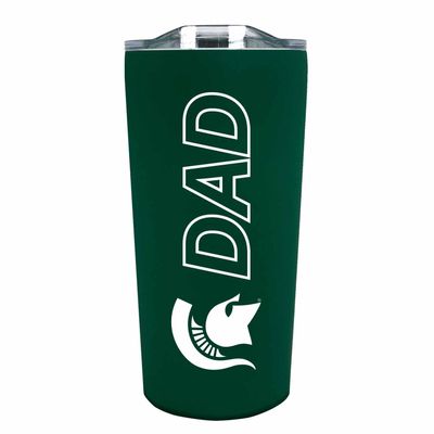 Campus Colors NCAA Stainless Steel Travel Tumbler for Dad - 18 oz - Double Walled Insulated Drinkware (Michigan State Spartans - Green)