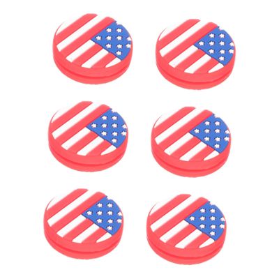 6pcs Racket Dampeners for Tennis Racket Absorption Easy Install Damping Tools Prevent National Flag Design for Sports Enthusiasts
