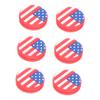 6pcs Racket Dampeners for Tennis Racket Absorption Easy Install Damping Tools Prevent National Flag Design for Sports Enthusiasts view 1