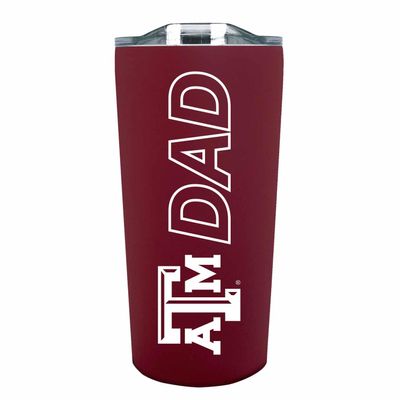 Campus Colors NCAA Stainless Steel Travel Tumbler for Dad - 18 oz - Double Walled Insulated Drinkware (Texas A&M Aggies - Maroon)