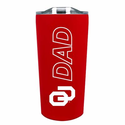 Campus Colors NCAA Stainless Steel Travel Tumbler for Dad - 18 oz - Double Walled Insulated Drinkware (Oklahoma Sooners - Crimson)
