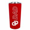 Campus Colors NCAA Stainless Steel Travel Tumbler for Dad - 18 oz - Double Walled Insulated Drinkware (Oklahoma Sooners - Crimson) view 1