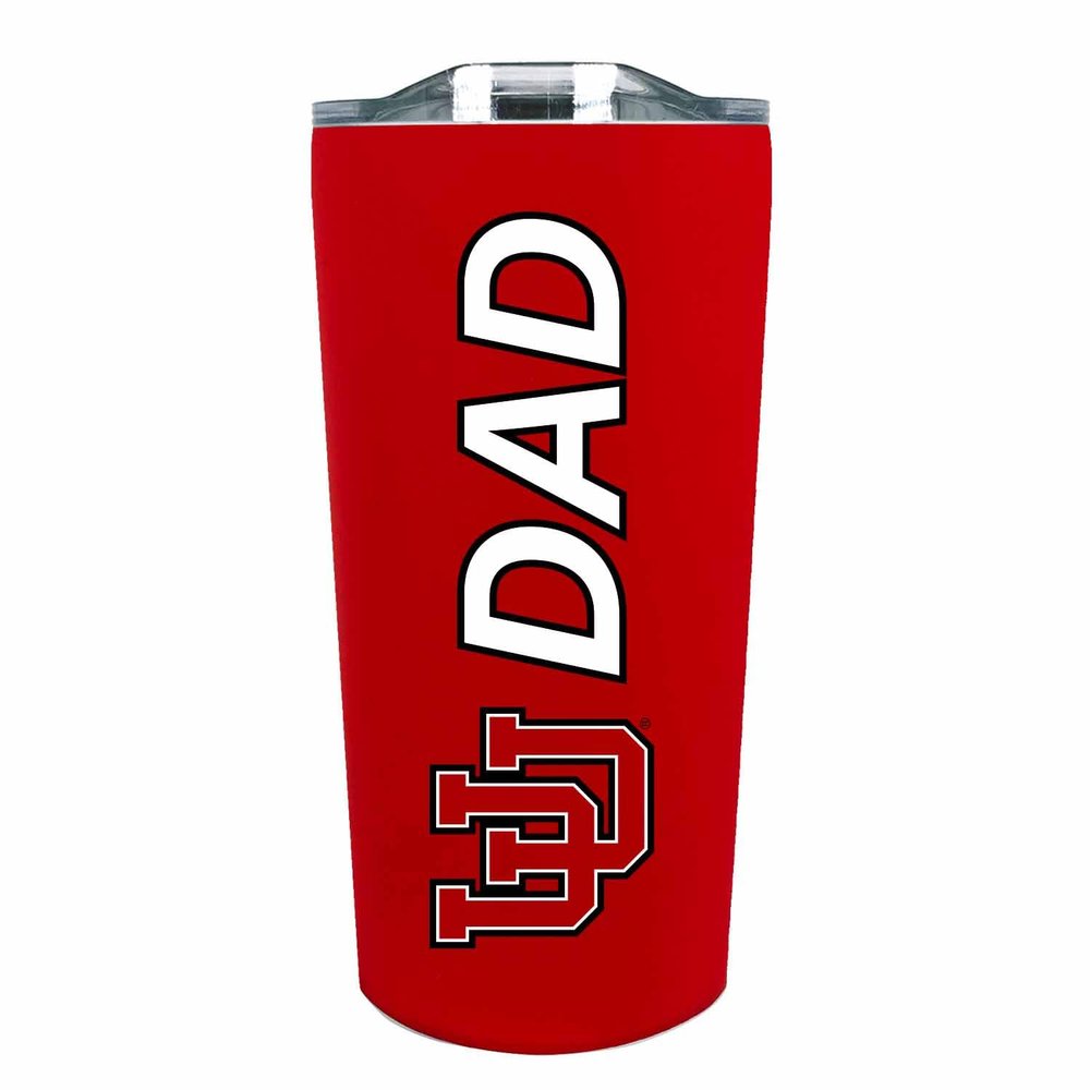 Campus Colors NCAA Stainless Steel Travel Tumbler for Dad - 18 oz - Double Walled Insulated Drinkware (Utah Utes - Red)