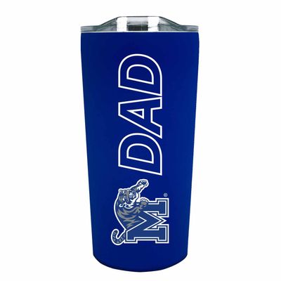 Campus Colors NCAA Stainless Steel Travel Tumbler for Dad - 18 oz - Double Walled Insulated Drinkware (Memphis Tigers - Royal)