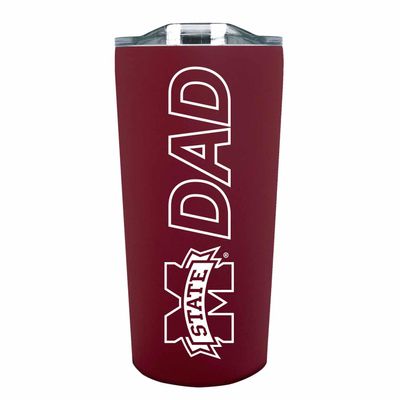 Campus Colors NCAA Stainless Steel Travel Tumbler for Dad - 18 oz - Double Walled Insulated Drinkware (Mississippi State Bulldogs - Maroon)