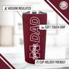 Campus Colors NCAA Stainless Steel Travel Tumbler for Dad - 18 oz - Double Walled Insulated Drinkware (Mississippi State Bulldogs - Maroon) view 3