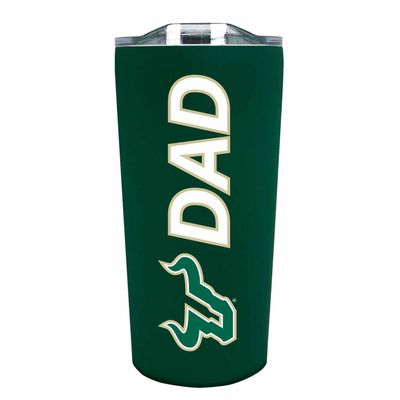 Campus Colors NCAA Stainless Steel Travel Tumbler for Dad - 18 oz - Double Walled Insulated Drinkware (USF Bulls - Green)