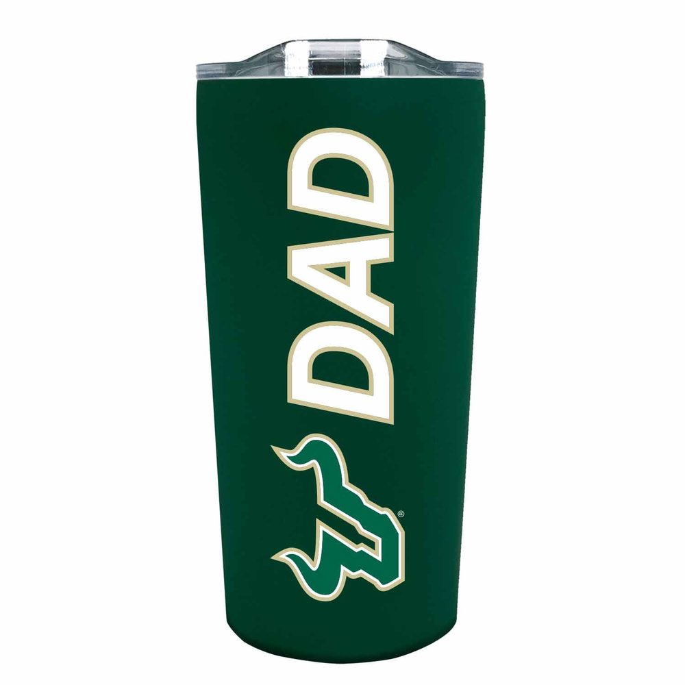 Campus Colors NCAA Stainless Steel Travel Tumbler for Dad - 18 oz - Double Walled Insulated Drinkware (USF Bulls - Green)