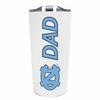 Campus Colors NCAA Stainless Steel Travel Tumbler for Dad - 18 oz - Double Walled Insulated Drinkware (North Carolina Tar Heels - White) view 1