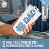 Campus Colors NCAA Stainless Steel Travel Tumbler for Dad - 18 oz - Double Walled Insulated Drinkware (North Carolina Tar Heels - White) view 4