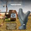 Hunt & Seek Thick Cow Leather Archery Hand Guard Protector Bow Glove for Traditional Long Recurve & Compound Bow (Black, Small, Left) view 4