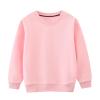 UNIYOUTH Sweatshirt Pullover Tops Long Sleeves Cotton Shirt for Little Girls Boys Toddlers Baby Kids, Solid-Pink, 2T view 1