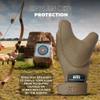 Hunt & Seek Thick Cow Leather Archery Hand Guard Protector Bow Glove for Traditional Long Recurve & Compound Bow (Brown, Large, Left) view 4