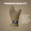 Hunt & Seek Thick Cow Leather Archery Hand Guard Protector Bow Glove for Traditional Long Recurve & Compound Bow (Brown, Large, Right) view 3
