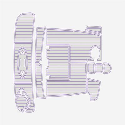 ATDEK 2009-2011 Larson 216 Senza Cockpit & Swim Platform 1/4 6mm eva Faux Teak Deck Surfing Boat Fishing Boat Motorcycle Hurts crapet Non-Slip mat Floor (Grey oveer Purple)