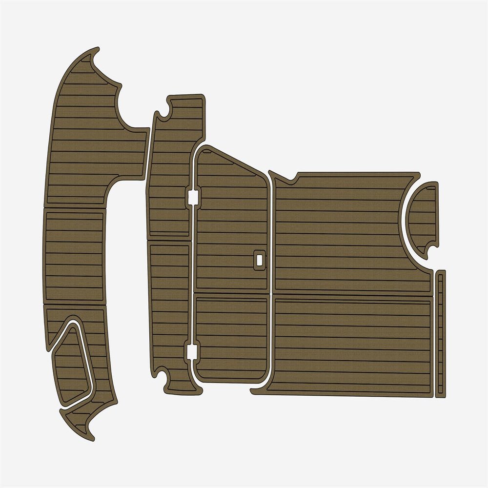 2006-2011 Larson Cabrio 274 Cockpit & Swim Platform 1/4 6mm eva Faux Teak Deck Surfing Boat Fishing Boat Motorcycle Hurts crapet Non-Slip mat Floor (Coffee Over Black)