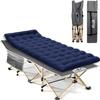 ARAER Camping Cot, 450LBS(Max Load), Portable Folding Outdoor Bed with Carry Bag for Adults Kids, Heavy Duty Cot for Traveling Gear Supplier, Office Nap, Beach Vocation and Home Lounging (Navy Blue) view 1