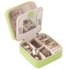 KElofoN Travel jewelry case Travel jewelry box Travel Jewelry Organizer Small Jewelry Organizer Box Gift for Girls Women with Mirror(Grass green) view 1