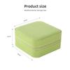 KElofoN Travel jewelry case Travel jewelry box Travel Jewelry Organizer Small Jewelry Organizer Box Gift for Girls Women with Mirror(Grass green) view 2