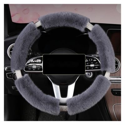 Car Steering Wheel Cover for Toyota Plush Steering Wheel Cover Plush Car Decoration Good Grip Soft and Lightweight (Color : 4#)