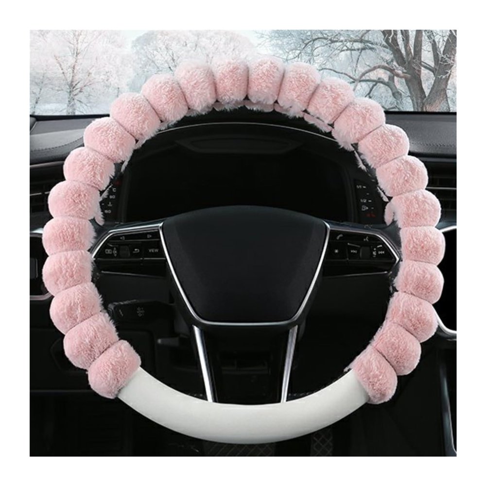 Car Steering Wheel Cover for Car Steering Wheel Cover Plush Auto Accessories Multi-Car Applicable Comfortable Driving (Color : 1#)