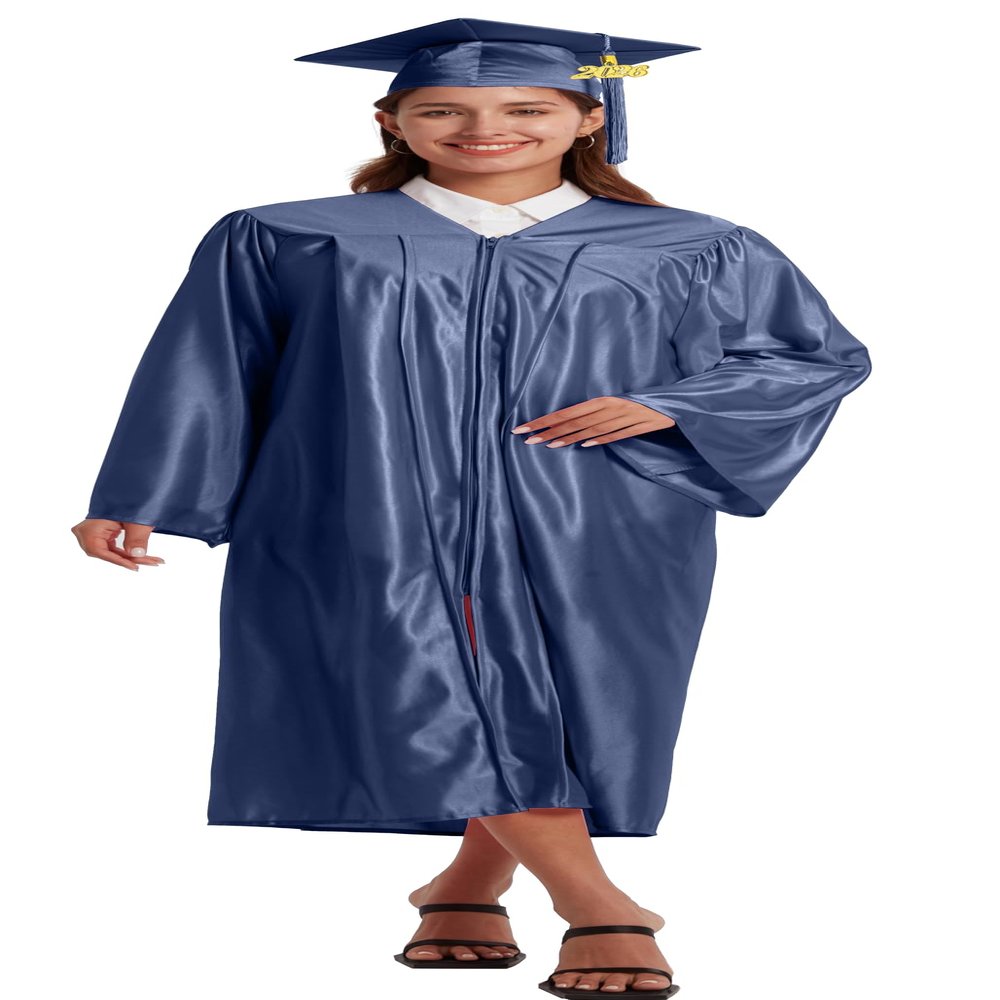 Grad HAGO Unisex Shiny Graduation Cap and Gown Tassel Set 2025 2026 for High School and Bachelor