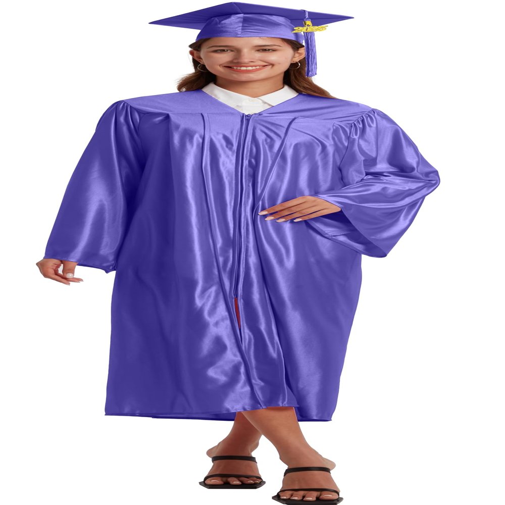 Grad HAGO Unisex Shiny Graduation Cap and Gown Tassel Set 2025 2026 for High School and Bachelor
