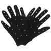 Sosoport Figure Skating Gloves for Women and Girls with Rhinestone Decoration Breathable Stretchable Ice Skating Gloves for Performance and Stage Use view 1