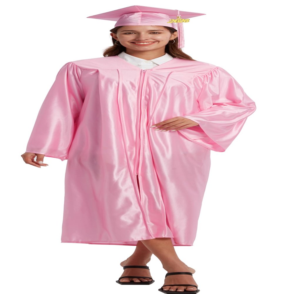 Grad HAGO Unisex Shiny Graduation Cap and Gown Tassel Set 2025 2026 for High School and Bachelor
