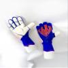 PLbSe Soccer Goalkeeper Gloves Goalie Training Gloves Strong Grip Anti-Slip and Breathable for Adults and Children (Blue Brim,10) view 2