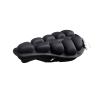 Bike seat Silln De Bicicleta 3D Suave, Cubierta De Asiento De Bicicleta De Montaa, Almohadilla De Aire Inflable Gruesa, Cojn Transpirable De Ciclismo, 3 Colores Bike seat Cover (Color : 2.0 Black view 3