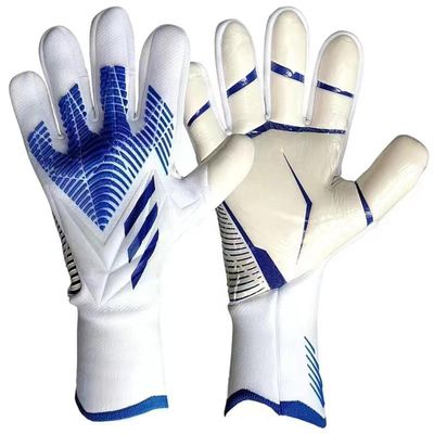 PLbSe Soccer Goalkeeper Gloves Goalie Training Gloves Strong Grip Anti-Slip and Breathable for Adults and Children (White,7)