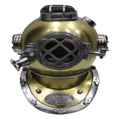 Nautical Brass Antique U.S Navy Mark V Diving Divers Helmet Sea Vintage Marine Scuba Divers Helmet Collectible Decorative Gifts - Navirock
