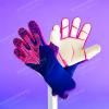 PLbSe Soccer Goalkeeper Gloves Goalie Training Gloves Strong Grip Anti-Slip and Breathable for Adults and Children (Purple Blue,6) view 2