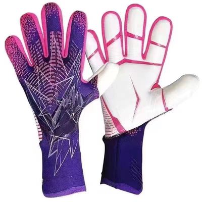PLbSe Soccer Goalkeeper Gloves Goalie Training Gloves Strong Grip Anti-Slip and Breathable for Adults and Children (Purple,9)