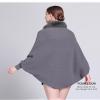 KAYNO Women's Faux Fur Collar Bat Sleeve Cardigan Wool Jacket V-Neck Loose Soft Knitted Sweater view 2