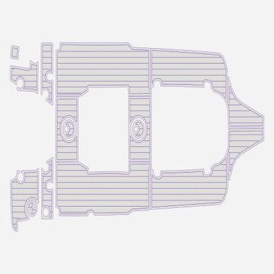 2023 SeaHunt Escape 23 Cockpit & Swim Platform 1/4 6mm eva Faux Teak Deck Surfing Boat Fishing Boat Motorcycle Hurts crapet Non-Slip mat Floor (Grey oveer Purple)
