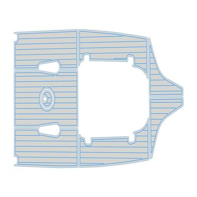 ATDEK 2021 Sea Hunt Ultra 219 Cockpit 1/4 6mm eva Faux Teak Deck Surfing Boat Fishing Boat Motorcycle Hurts crapet Non-Slip mat Floor (Black Over Blue)