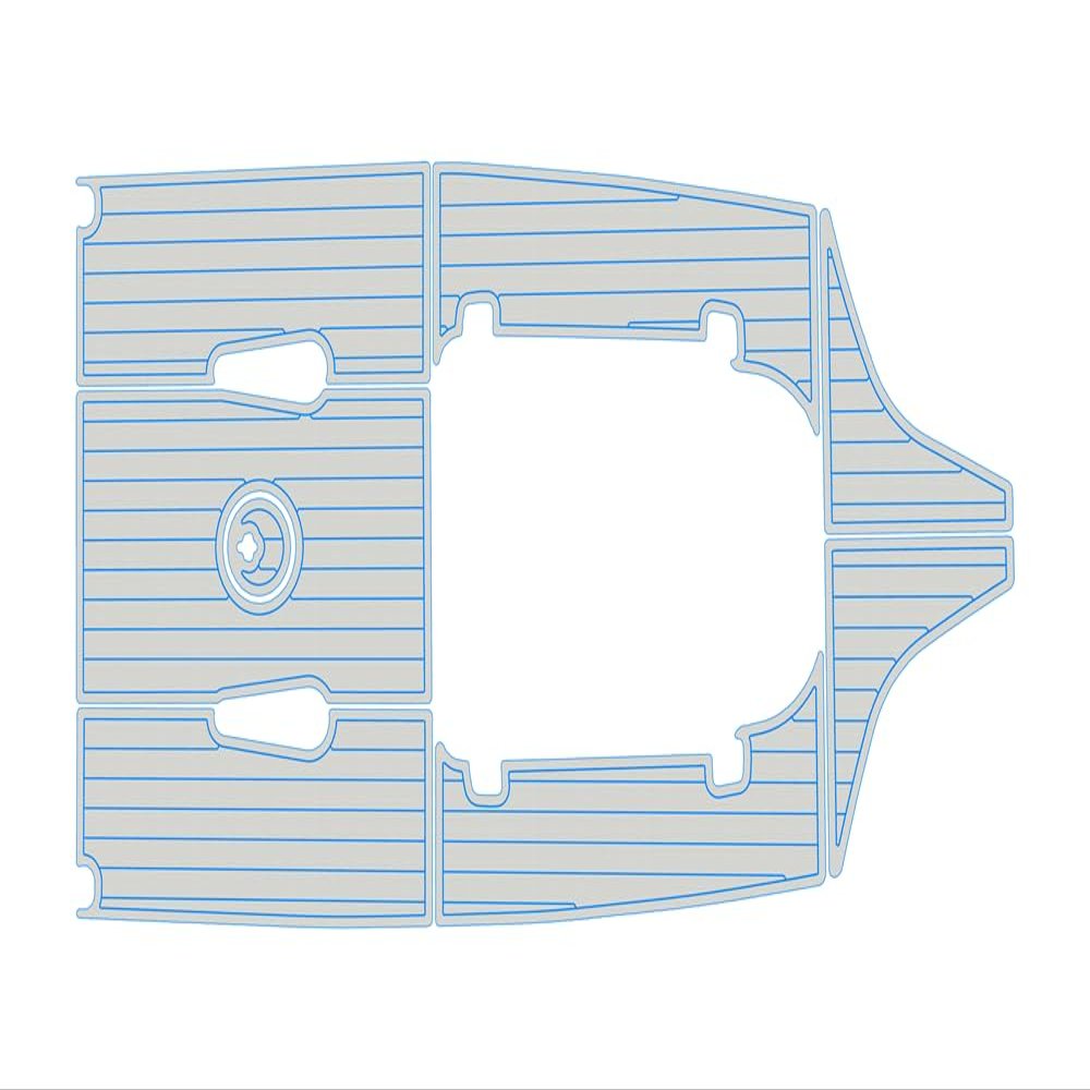 ATDEK 2021 Sea Hunt Ultra 219 Cockpit 1/4 6mm eva Faux Teak Deck Surfing Boat Fishing Boat Motorcycle Hurts crapet Non-Slip mat Floor (Black Over Blue)