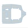 ATDEK 2021 Sea Hunt Ultra 219 Cockpit 1/4 6mm eva Faux Teak Deck Surfing Boat Fishing Boat Motorcycle Hurts crapet Non-Slip mat Floor (Black Over Blue) view 1