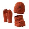 3-Piece Winter Beanie Hat Scarf Touchscreen Gloves Set for Men and Women, Beanie Gloves Neck Warmer Set with Warm Knit Lined (Color : Beige) view 1